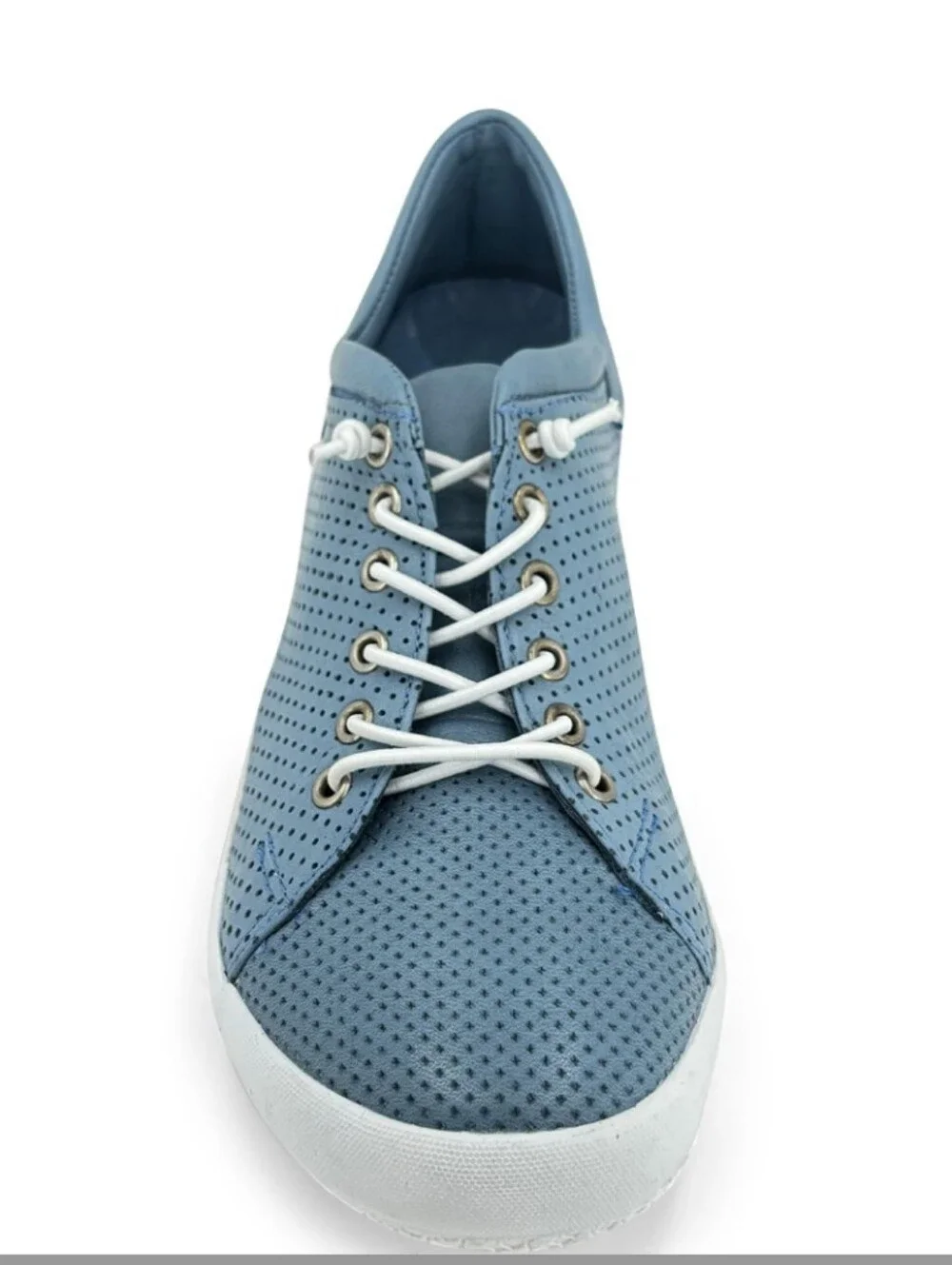 Gelato Teejay Dusty Blue Perforated Lace-Up Women’s Sneakers